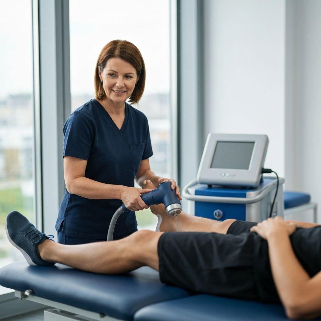 Sports rehabilitation with shockwave therapy